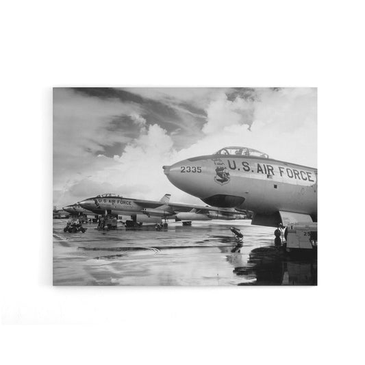 USAF 1950 B 47 Stratojet Bomber Aircraft Canvas Wall Art Print