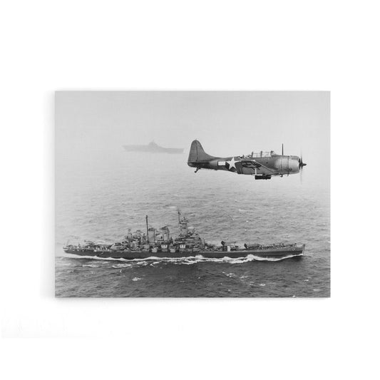 WWII US Navy USS Washington Bomber Canvas Wall Art Print