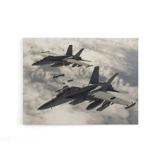 USAF F 18 Hornet Jet Fighters Canvas Wall Art Print