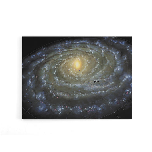 Space Map Milky Way Galaxy Spiral Canvas Wall Art Print