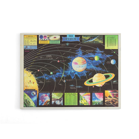 Map Rand Mcnally 1969 Modern Outer Space Canvas Wall Art Print