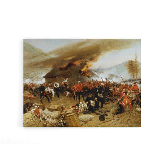 Defence Rorke's' Drift Zulu War Canvas Wall Art Print