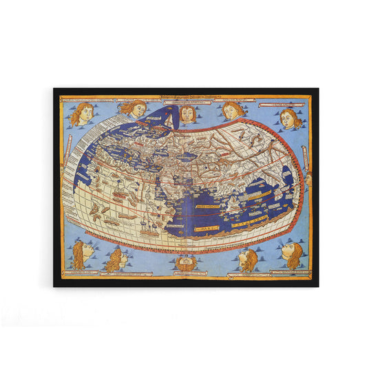 World Map 1482 Ptolemy 2nd Century Canvas Wall Art Print