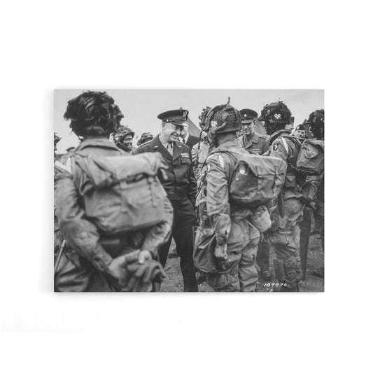 War WWII USA Paratroopers D Day Canvas Wall Art Print