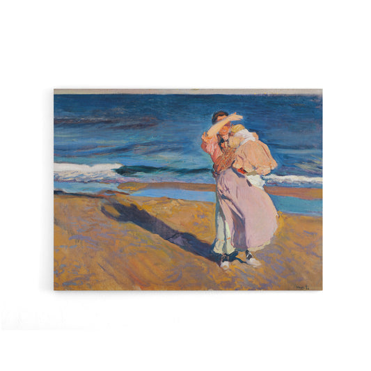 Sorolla Fisherwomen With Her Son Canvas Wall Art Print