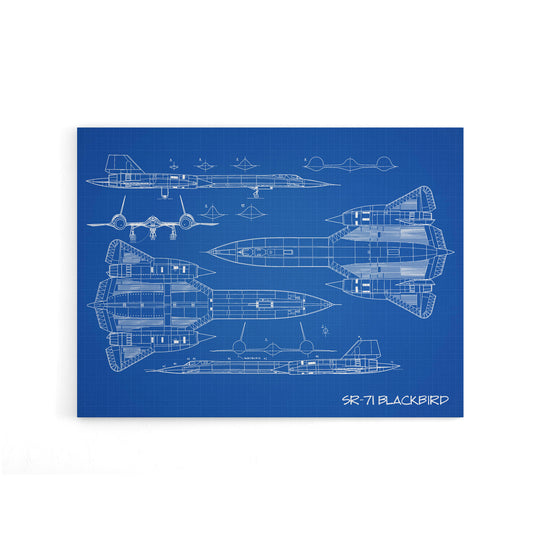 SR 71 Blackbird Habu US Aircraft Spy Canvas Wall Art Print