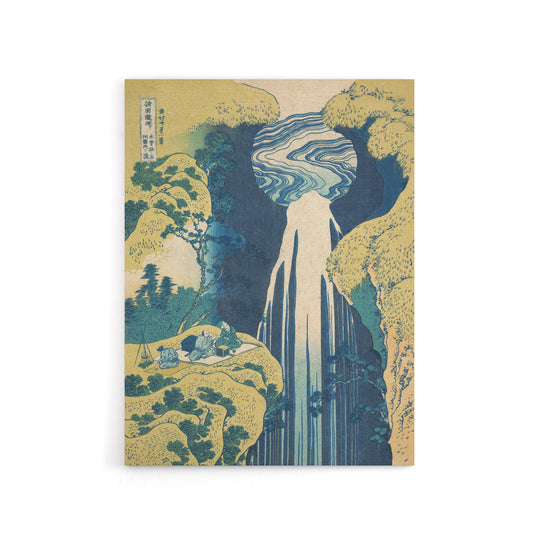 Hokusai Amida Waterfall Japanese Canvas Wall Art Print
