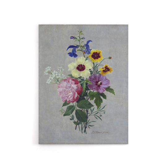 Pierre Joseph Redoute Flowers 1820 Canvas Wall Art Print