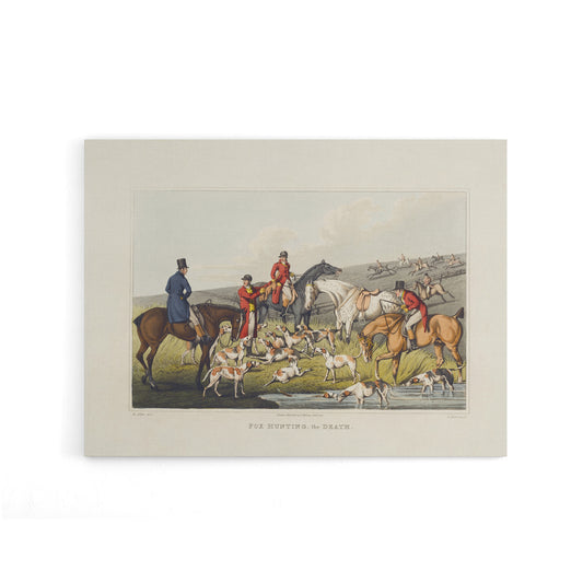 Fox Hunting Death Painting Canvas Wall Art Print