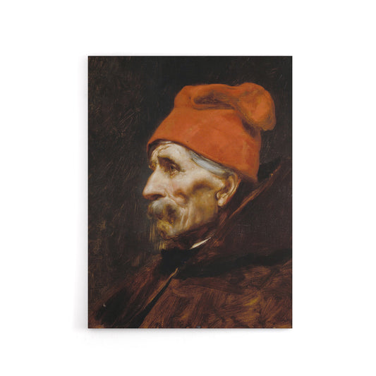Gyzis Nikolaos Old Man Fez Portrait Canvas Wall Art Print