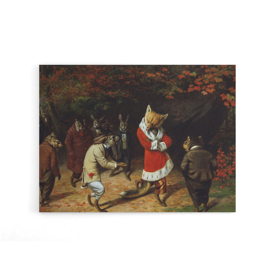 Holbrook Beard His Majesty Receives Fox Canvas Wall Art Print