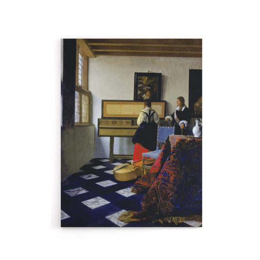 Johannes Vermeer The Music Lesson Canvas Wall Art Print