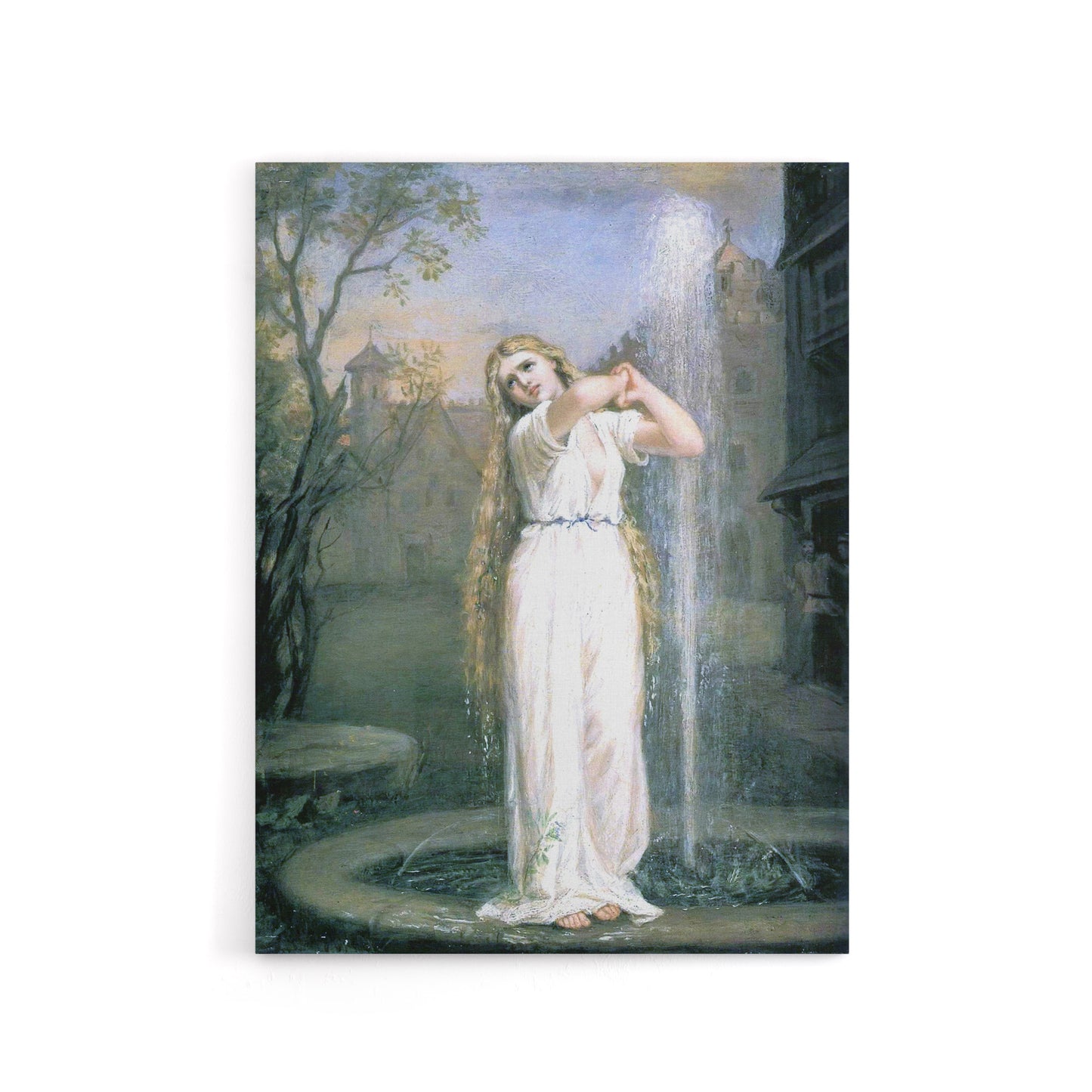 Waterhouse Undine Ondine Water Nymph Canvas Wall Art Print