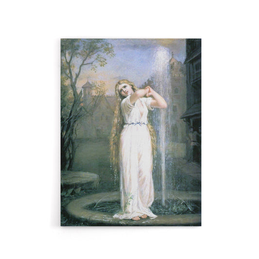 Waterhouse Undine Ondine Water Nymph Canvas Wall Art Print