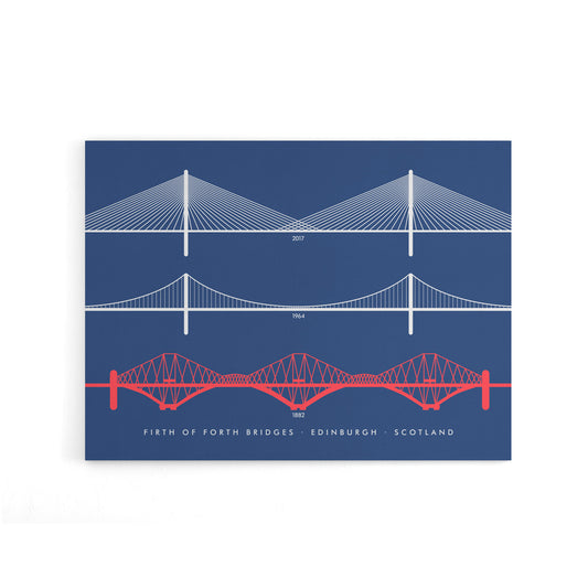 Forth Bridges Edinburgh Scotland Canvas Wall Art Print