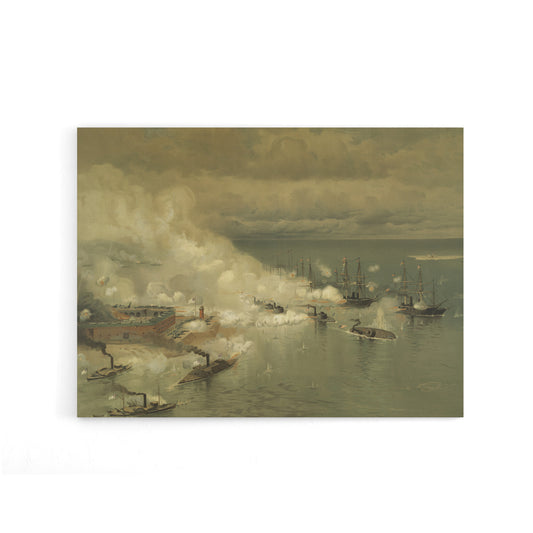 Battle Mobile Bay USA Civil War Canvas Wall Art Print