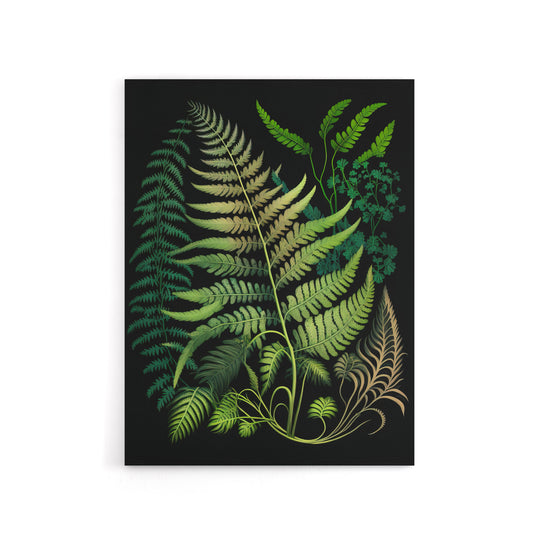 Elegant Fern Fronds Botanical Canvas Wall Art Print